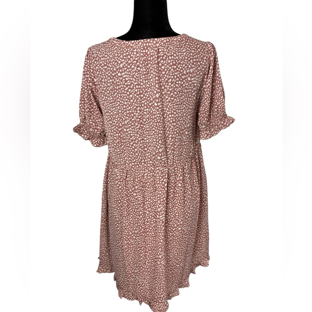 Jodifl Cream Patterned Short Sleeve Dress - Picture 4 of 10